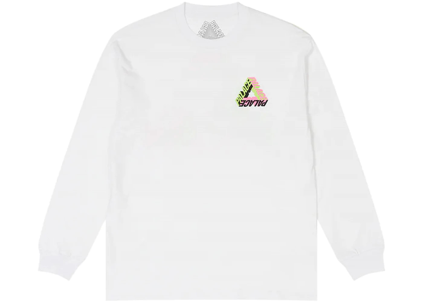 Palace P-3D Longsleeve (FW23) White - 2
