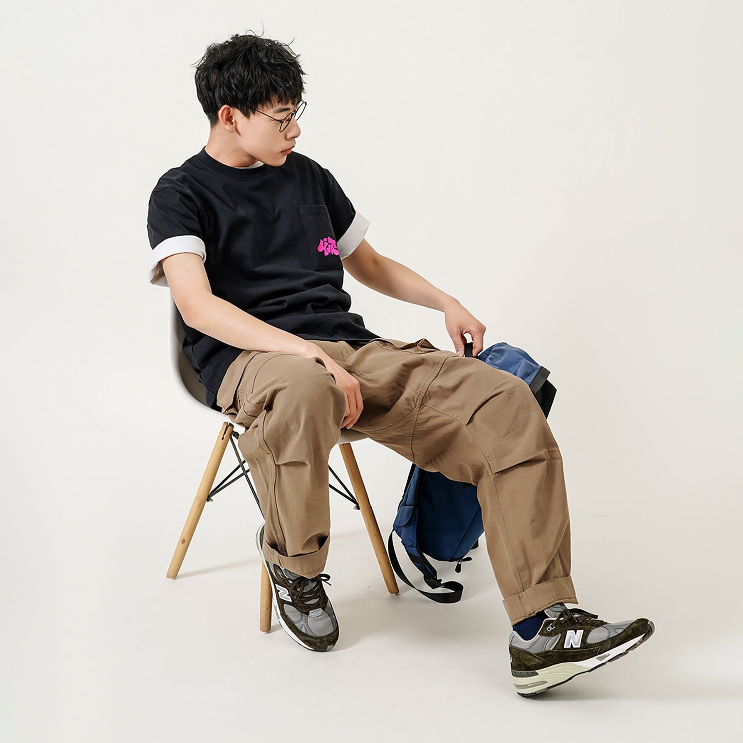 New Balance x Salehe Bembury Graphic Pocket T-Shirt 'Black Multi' MT11568-BK - 5