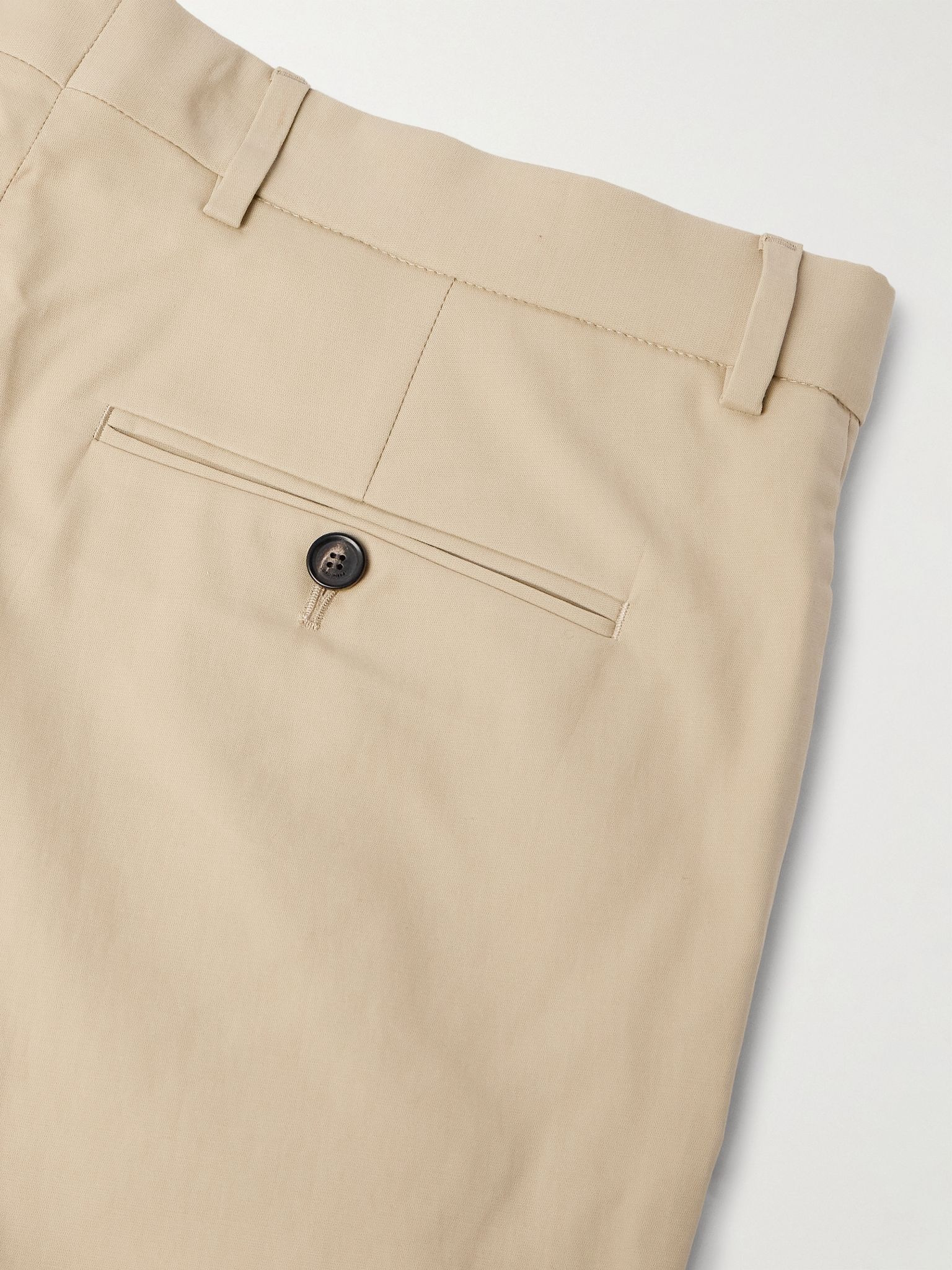 Jarno Straight-Leg Stretch-Cotton Bermuda Shorts Beige - 5