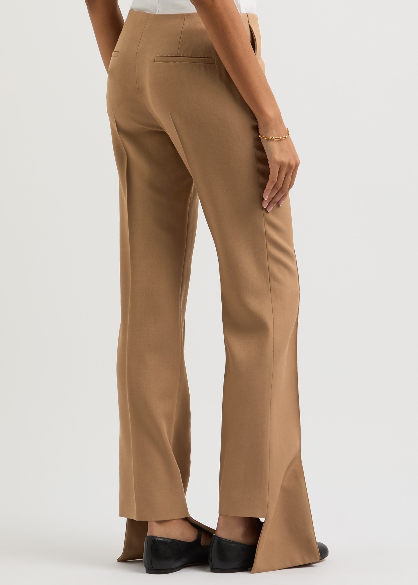 Flared-leg wool trousers - 3