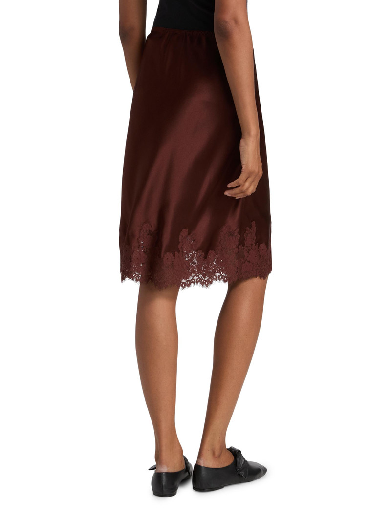 Women's Elowette Silk & Lace Midi-Skirt - Cafe Brun 5