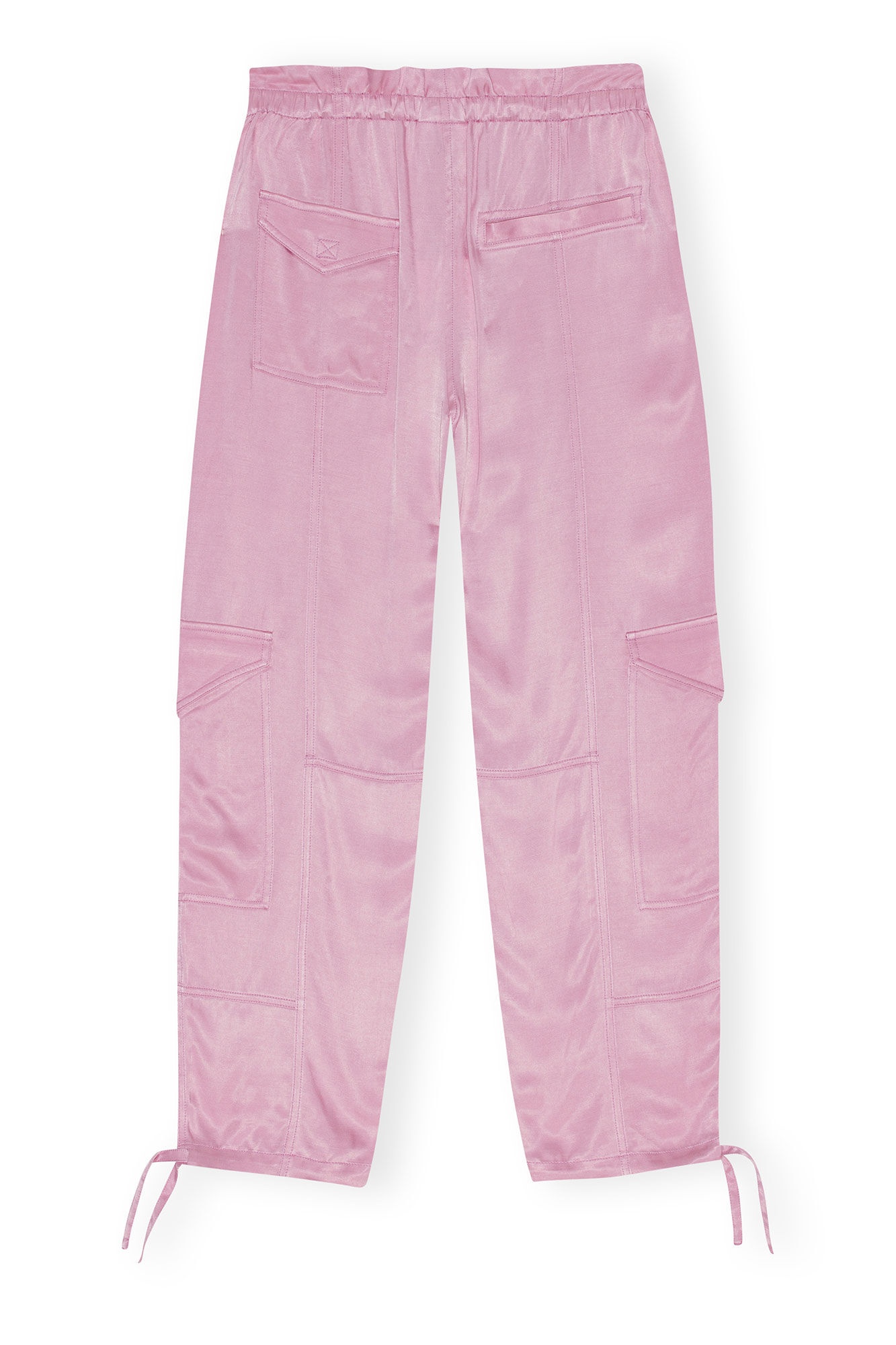 PINK WASHED SATIN PANTS - 2