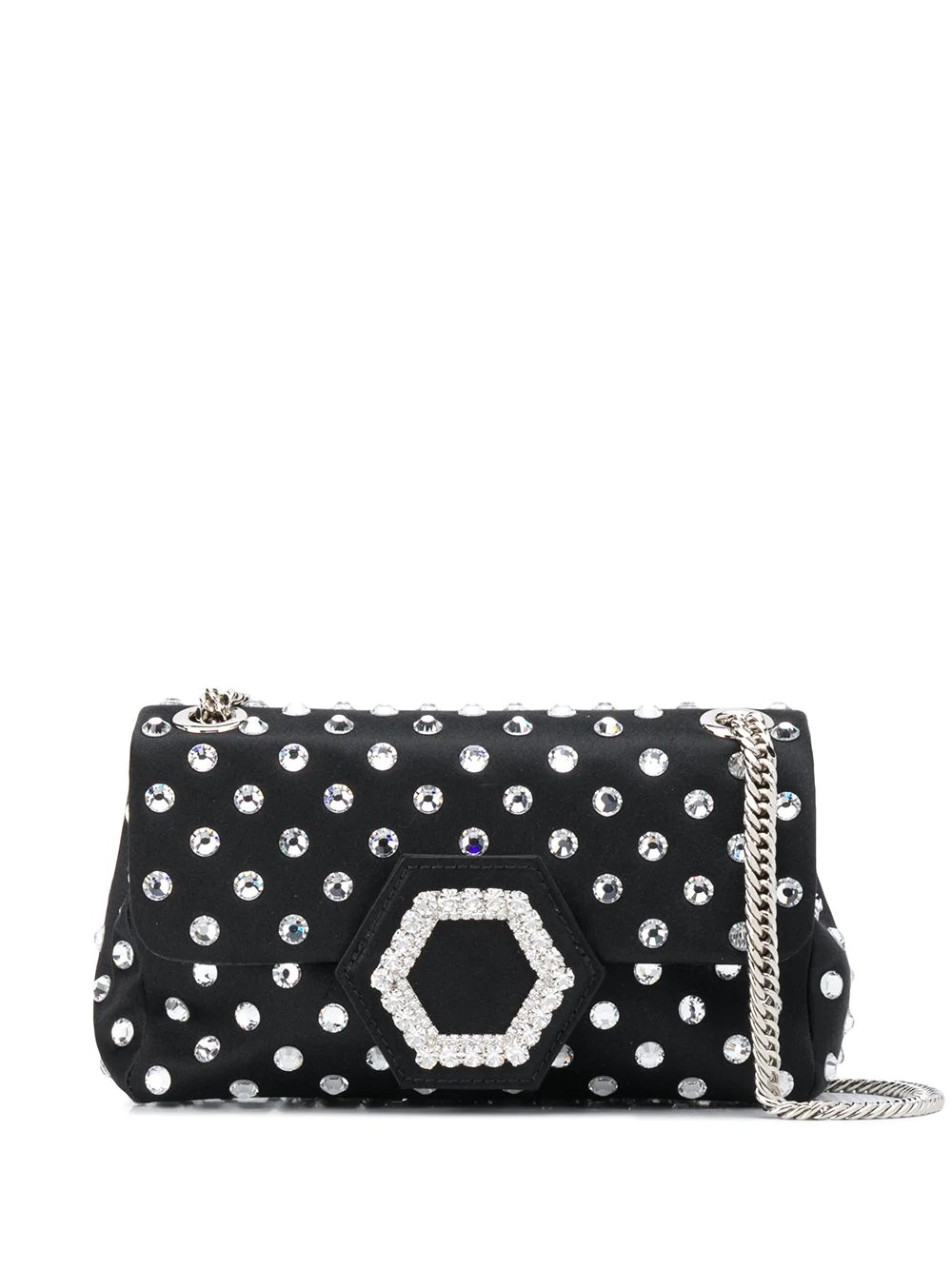 crystal-embellished shoulder bag - 1