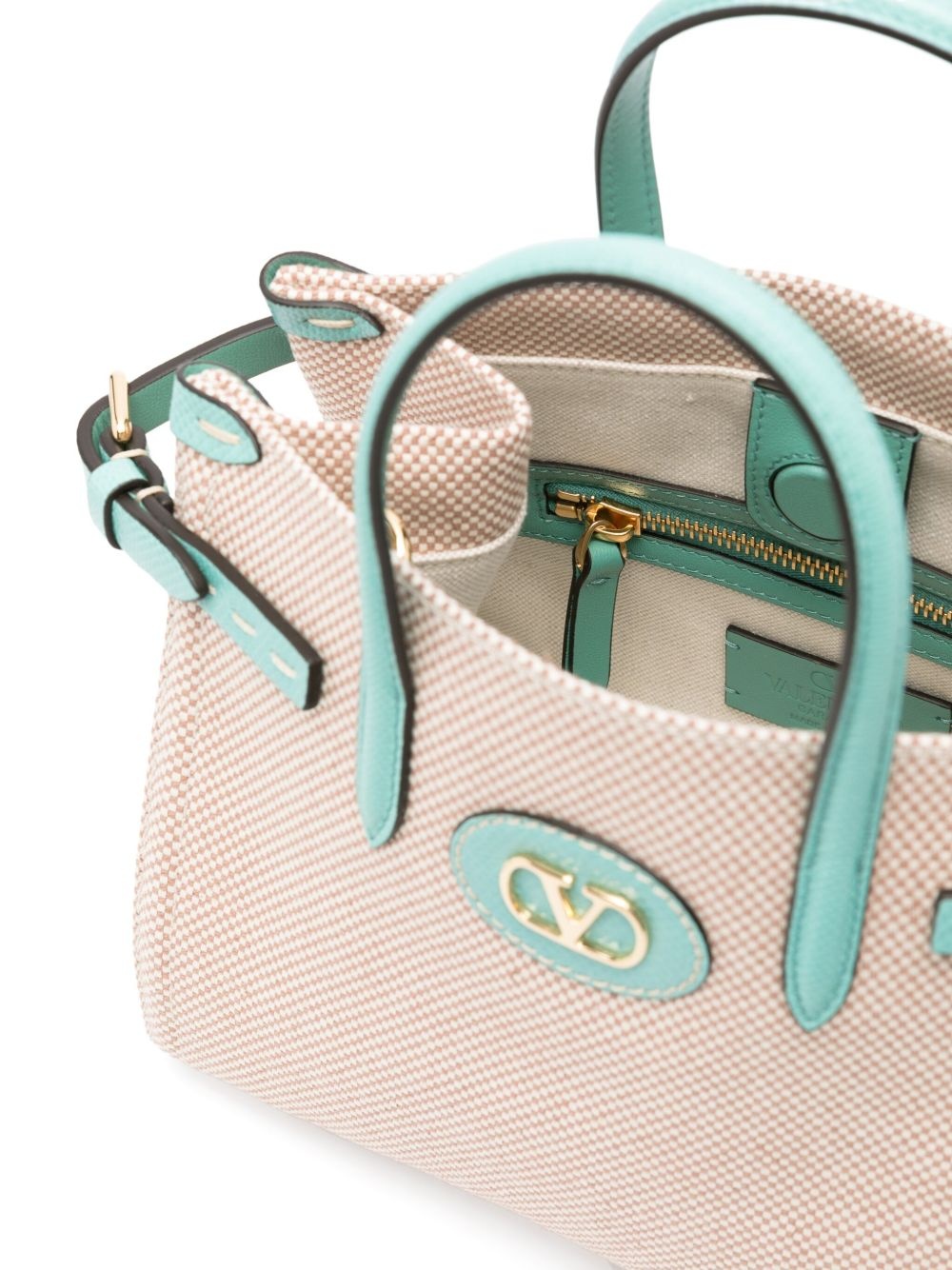 mini-check tote bag - 5