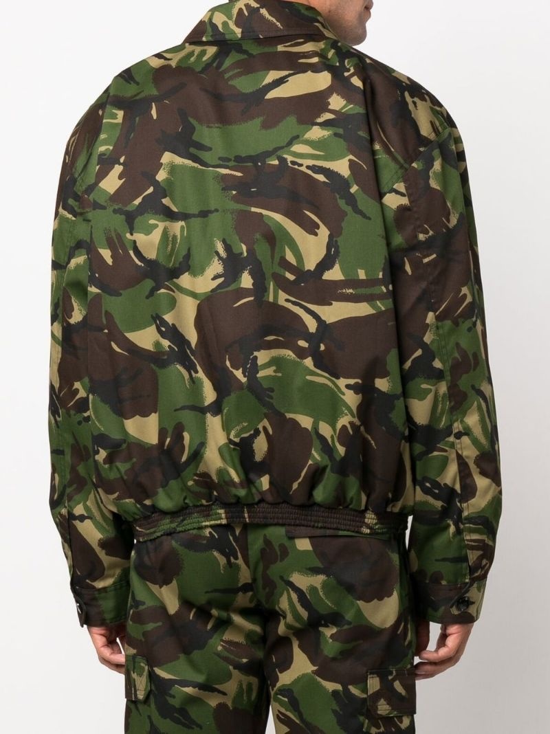camouflage-print button-fastening jacket - 4