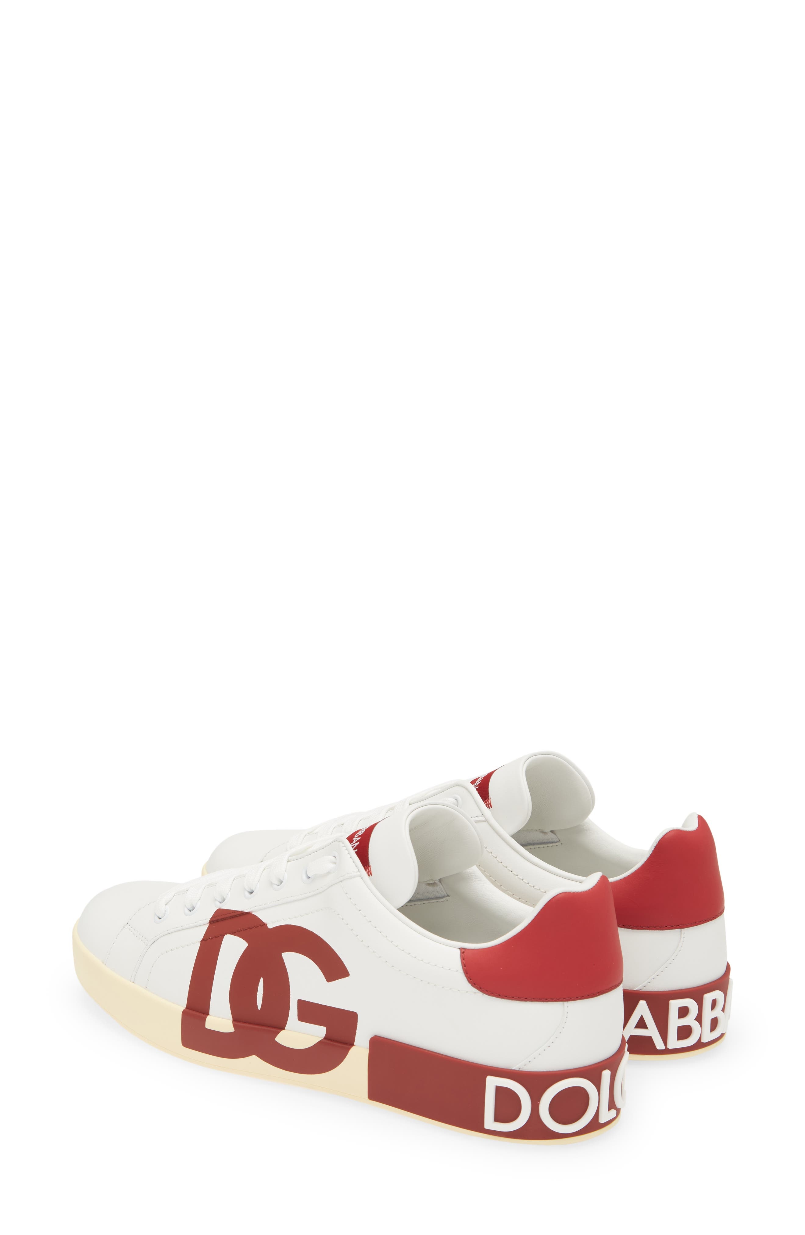 Dolce&Gabbana Portofino Sneaker in White/Poppy at Nordstrom - 2