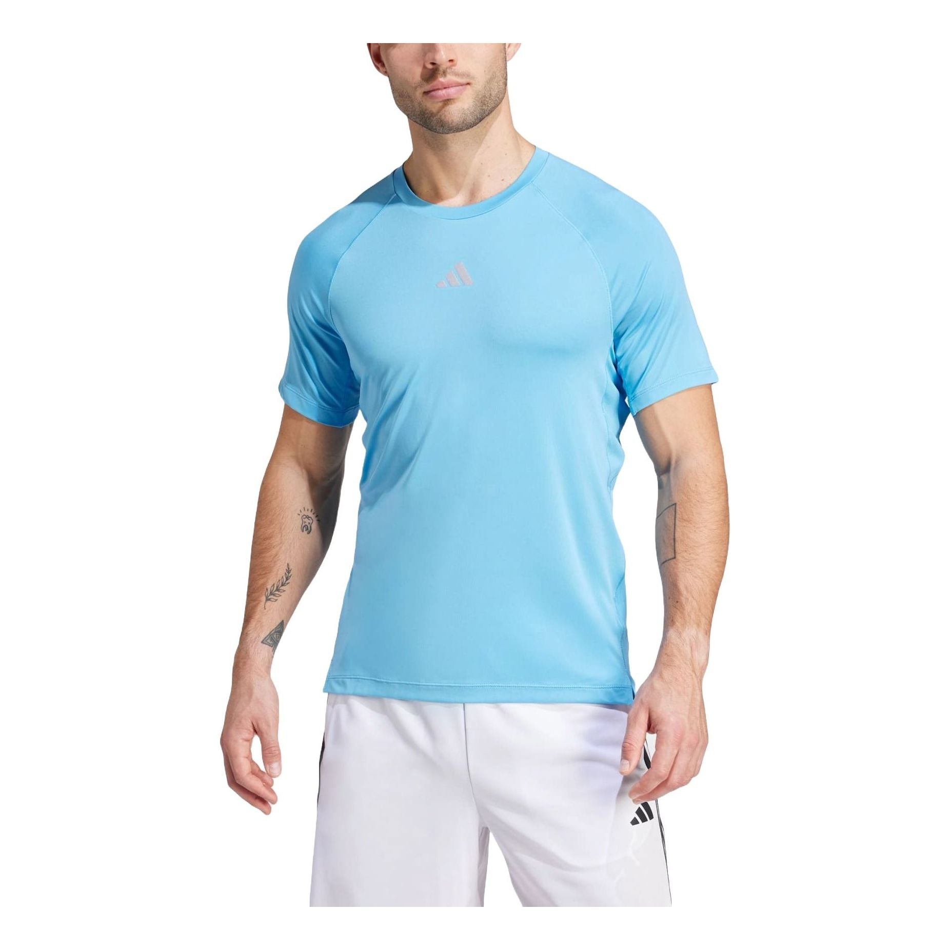 adidas Gym Training T-shirt Asia Sizing 'Light Blue' IS1295 - 1