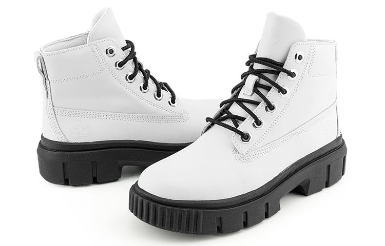 (WMNS) Timberland Greyfield Leather Boots 'White Full Grain' A41ZW-100 - 5
