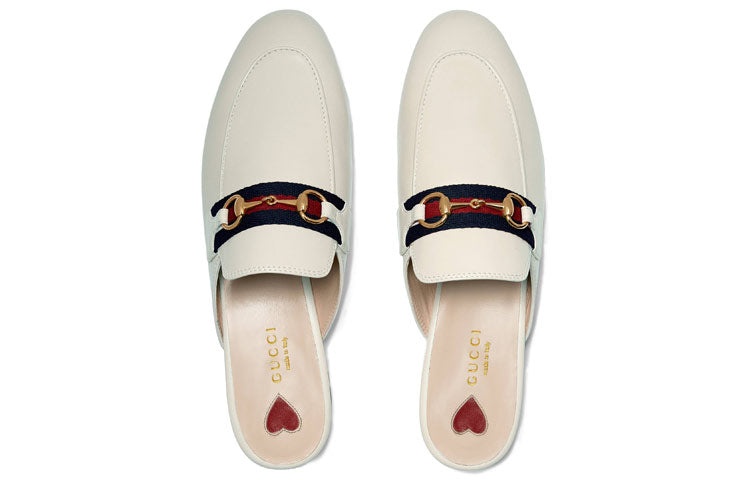 (WMNS) Gucci Princetown 'White Web Leather' 629084-CQXM0-9065 - 3