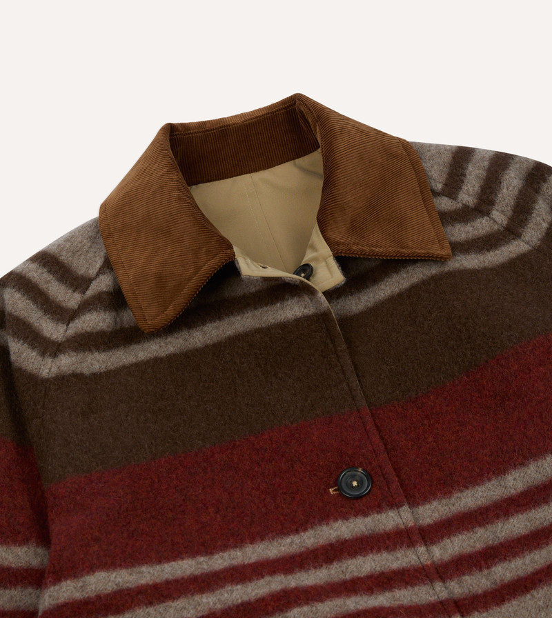 Reversible Cotton–Blanket Raglan Mac 9