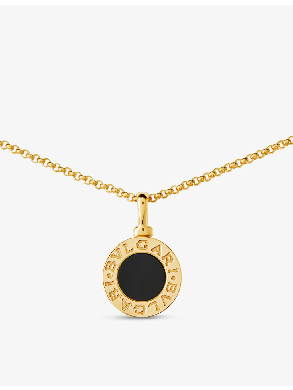 Bvlgari Bvlgari 18ct yellow-gold and onyx necklace - 3