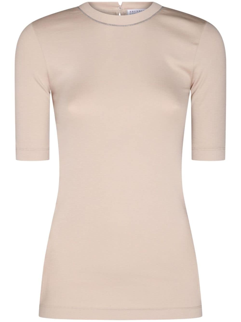 Monili-embellished T-shirt - 1