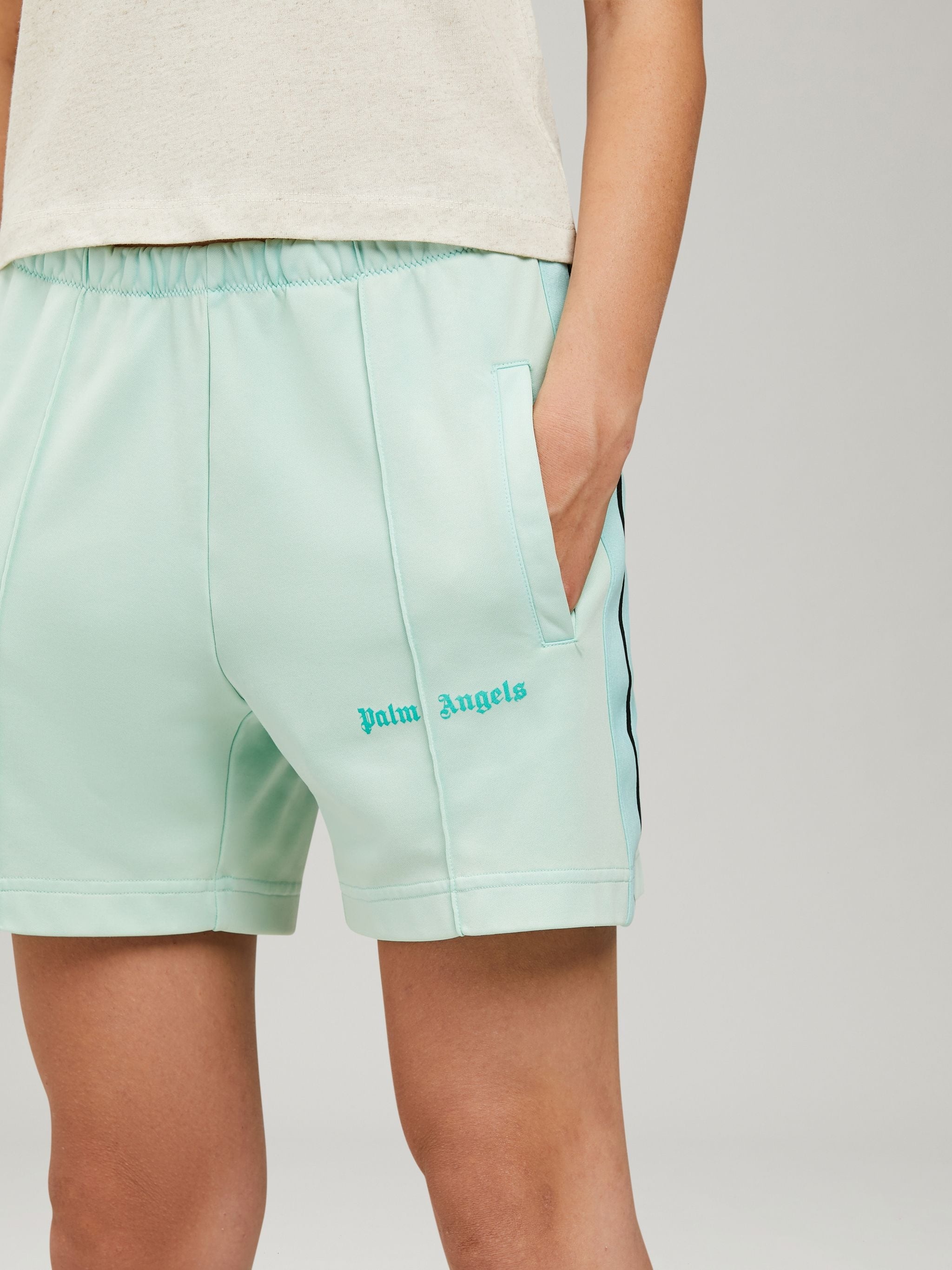 FLUO GREEN TRACK SHORTS - 6