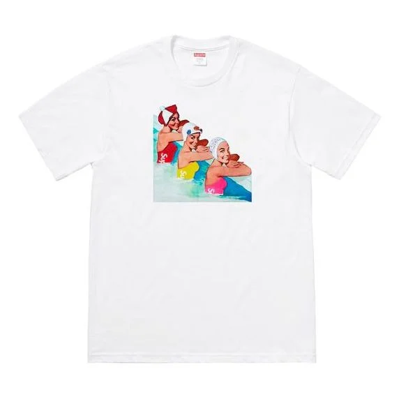 Supreme SS18 Swimmers Tee White Printing Short Sleeve Unisex SUP-SS18-497 - 1