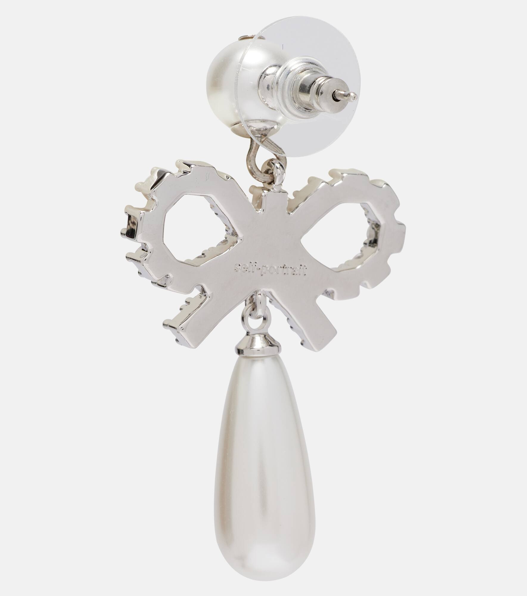 Faux pearl drop earrings - 5