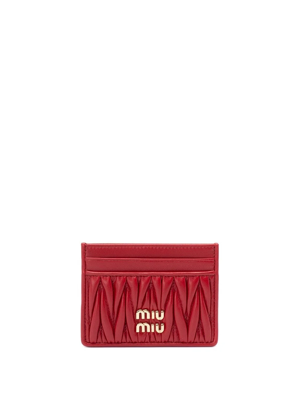 Miu Miu Women Matelassé Nappa Leather Card Holder - 1