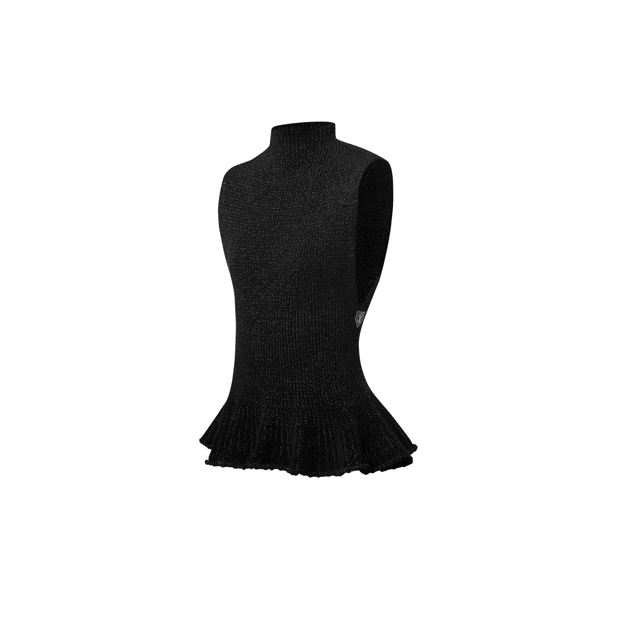 Flared Hem Ribbed Knit Top - 2