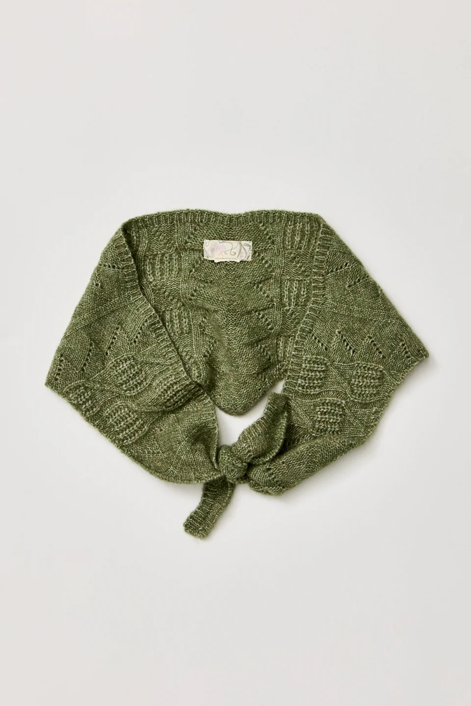 Cozy Cable Triangle Scarf - 1