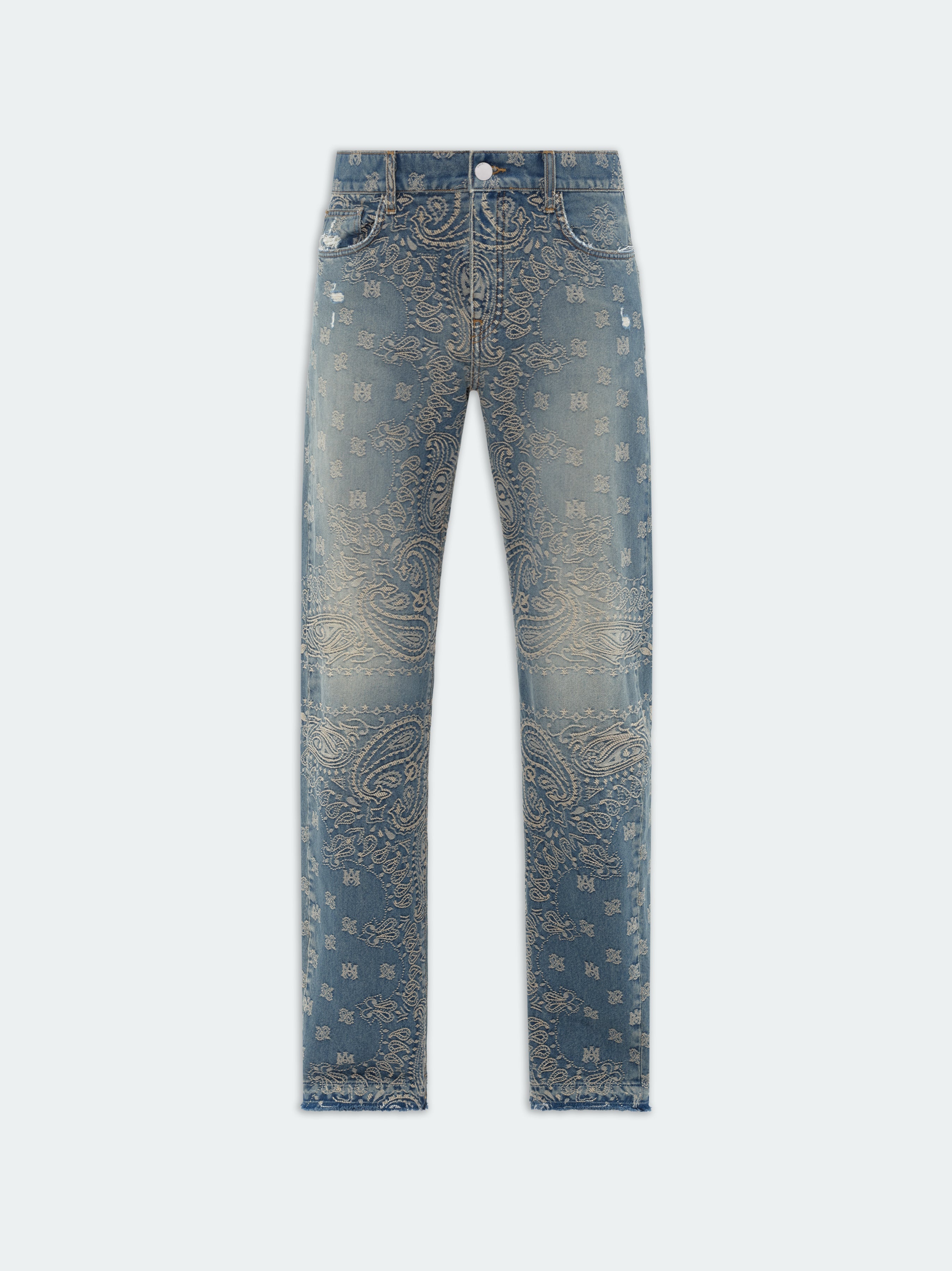 BANDANA JACQUARD STRAIGHT JEAN - 1