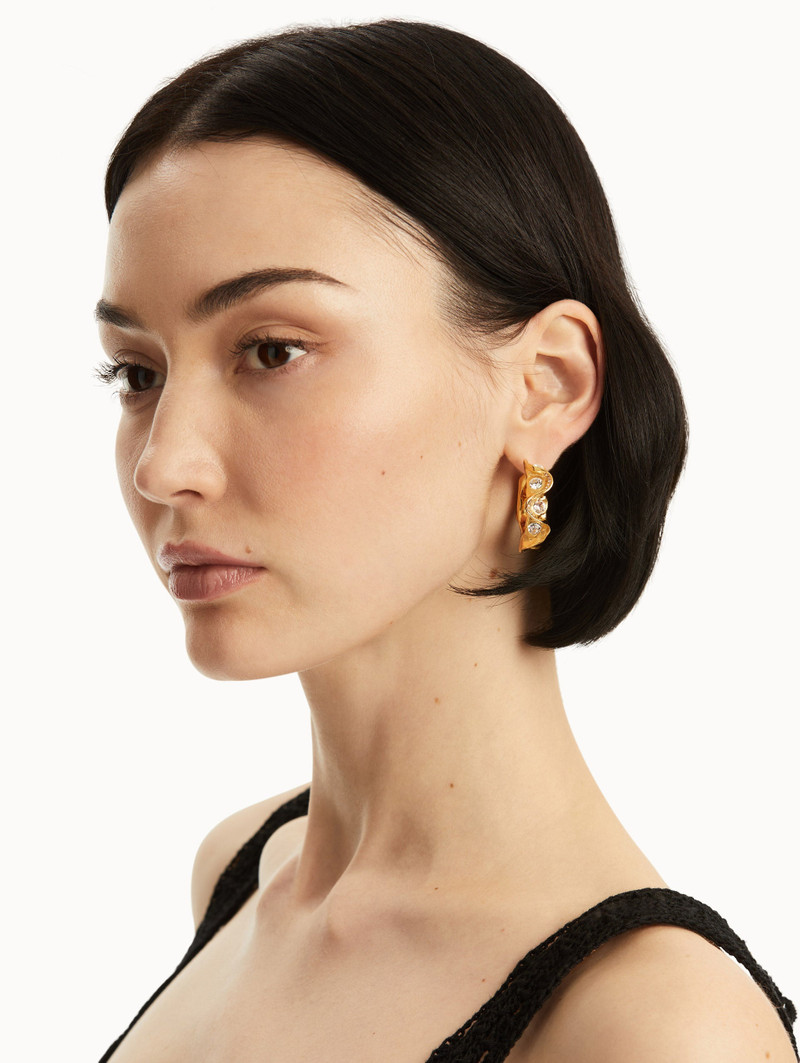 Oscar de la Renta CRYSTAL NEST HOOP EARRINGS outlook