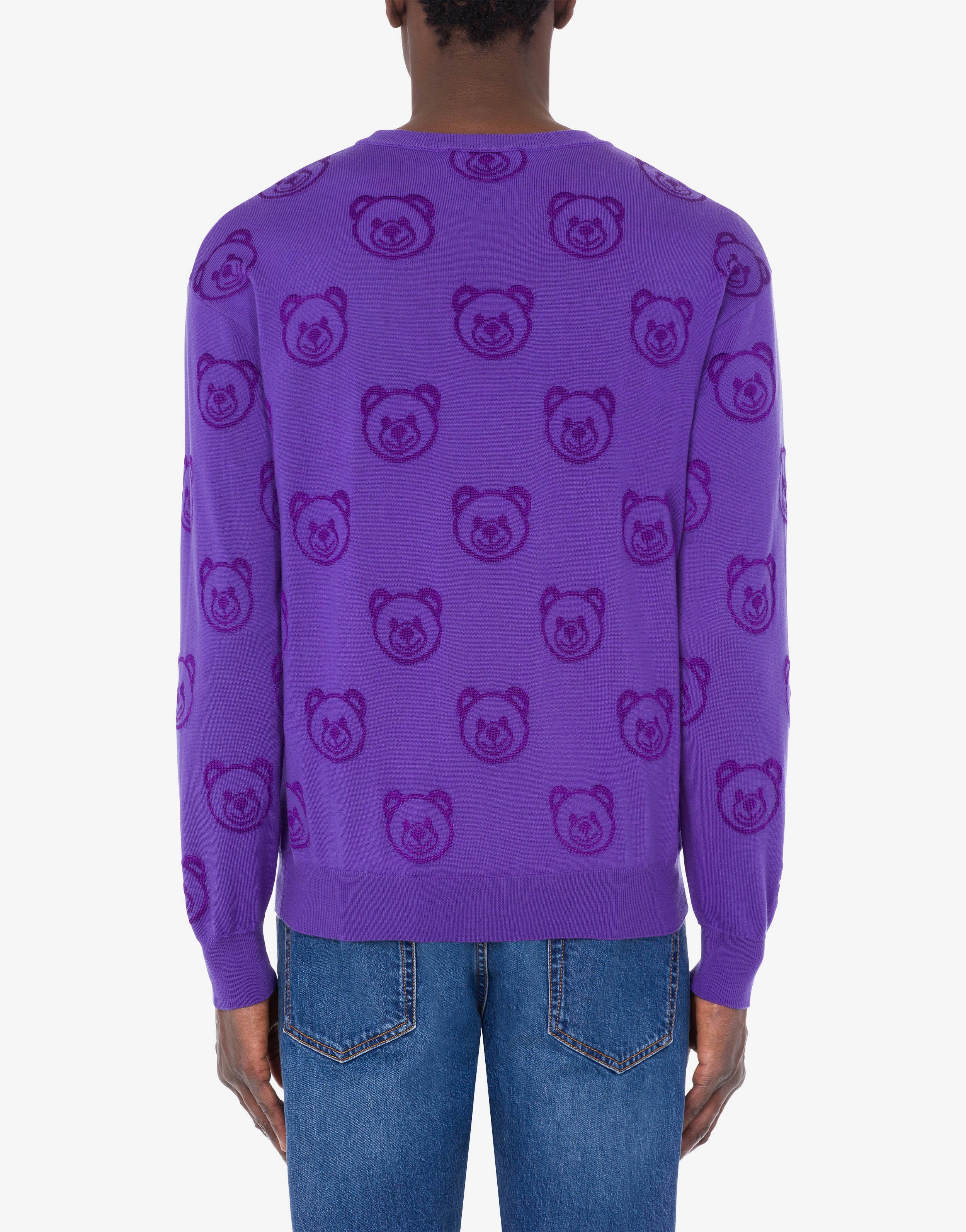 ALL-OVER TEDDY BEAR WOOL JUMPER - 3