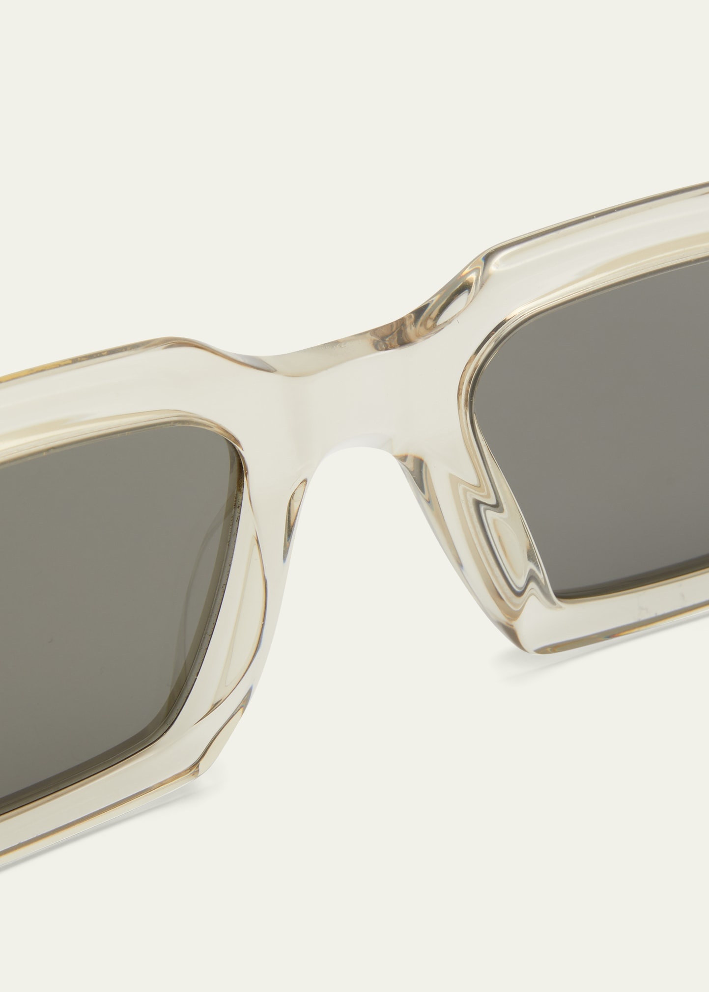 Men's Rectangle Acetate Sunglasses with Logo - 5