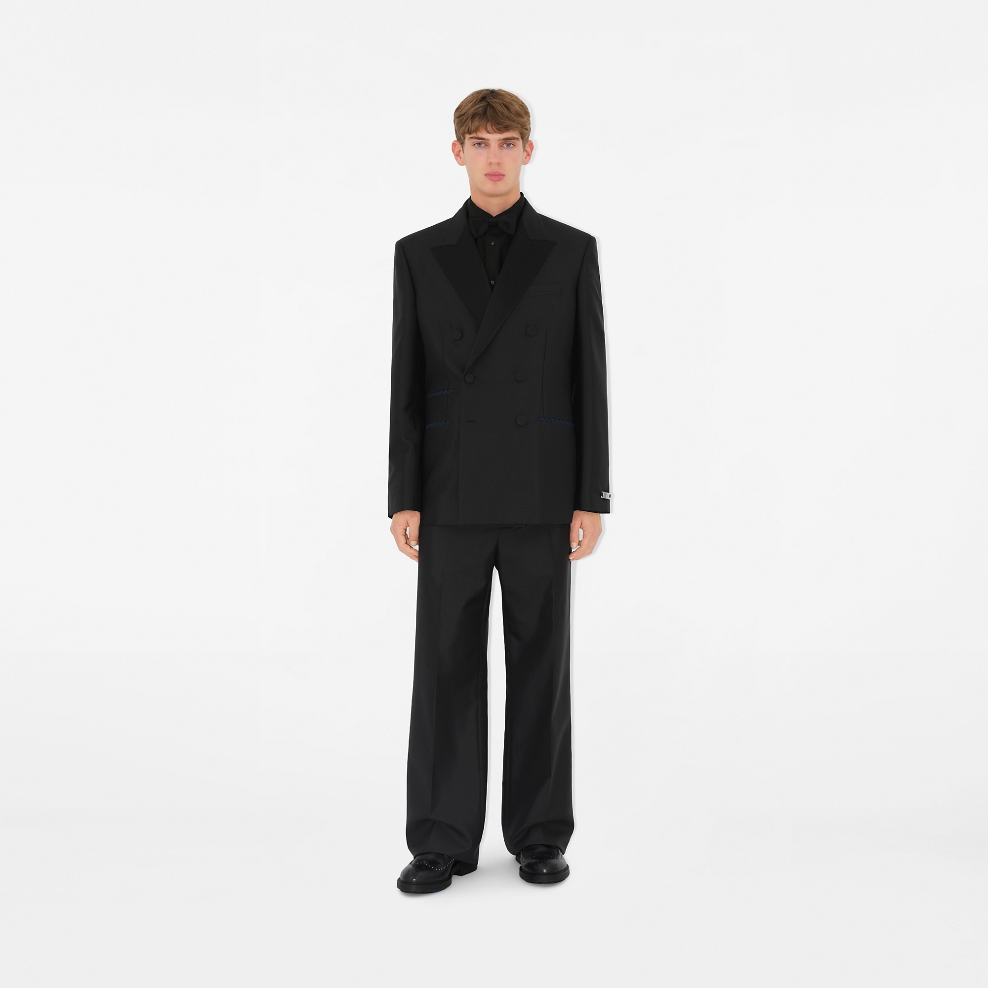 Slim Fit Cotton Silk Tuxedo Shirt - 5