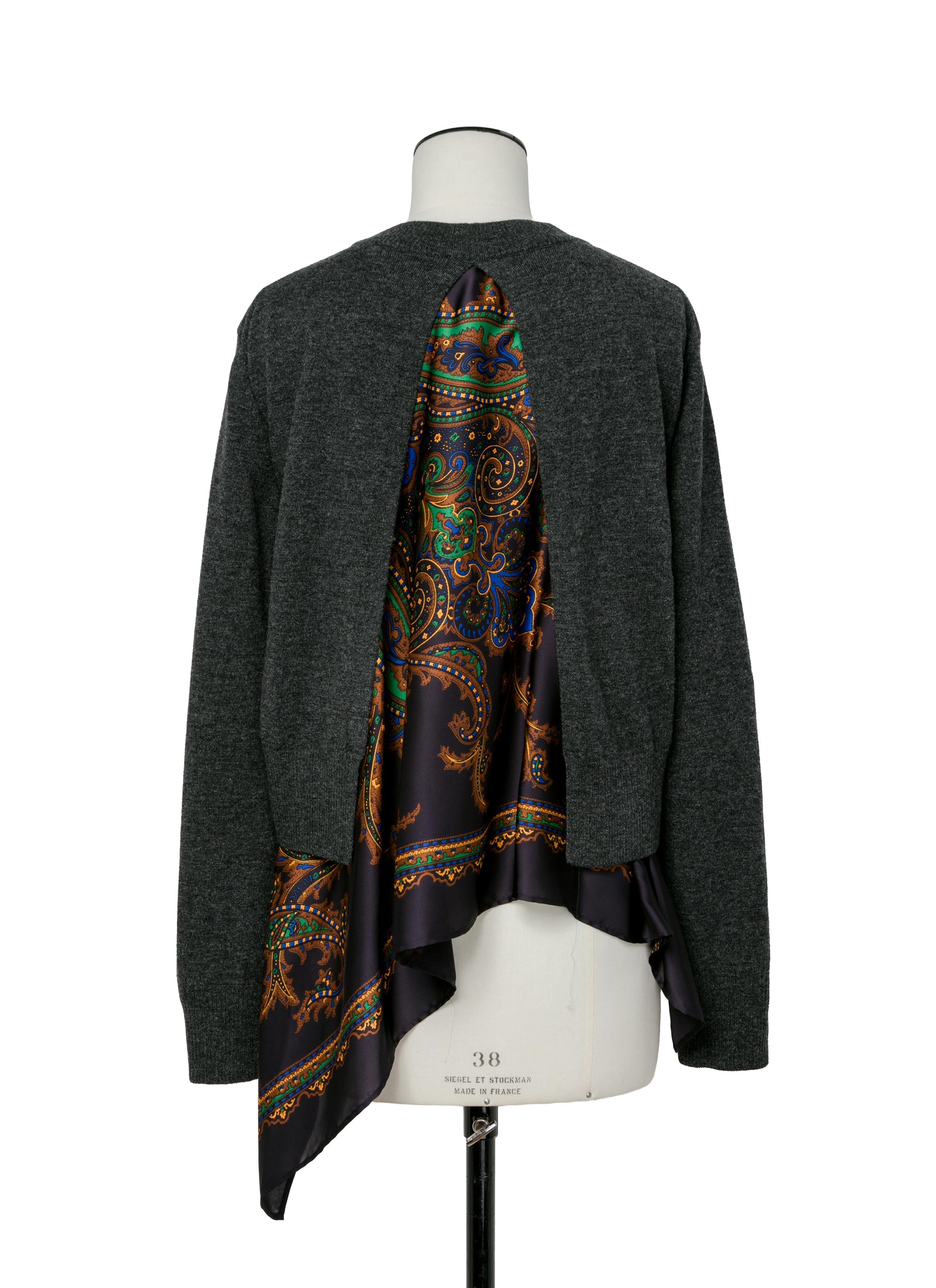 Paisley Print x Wool Knit Pullover - 3