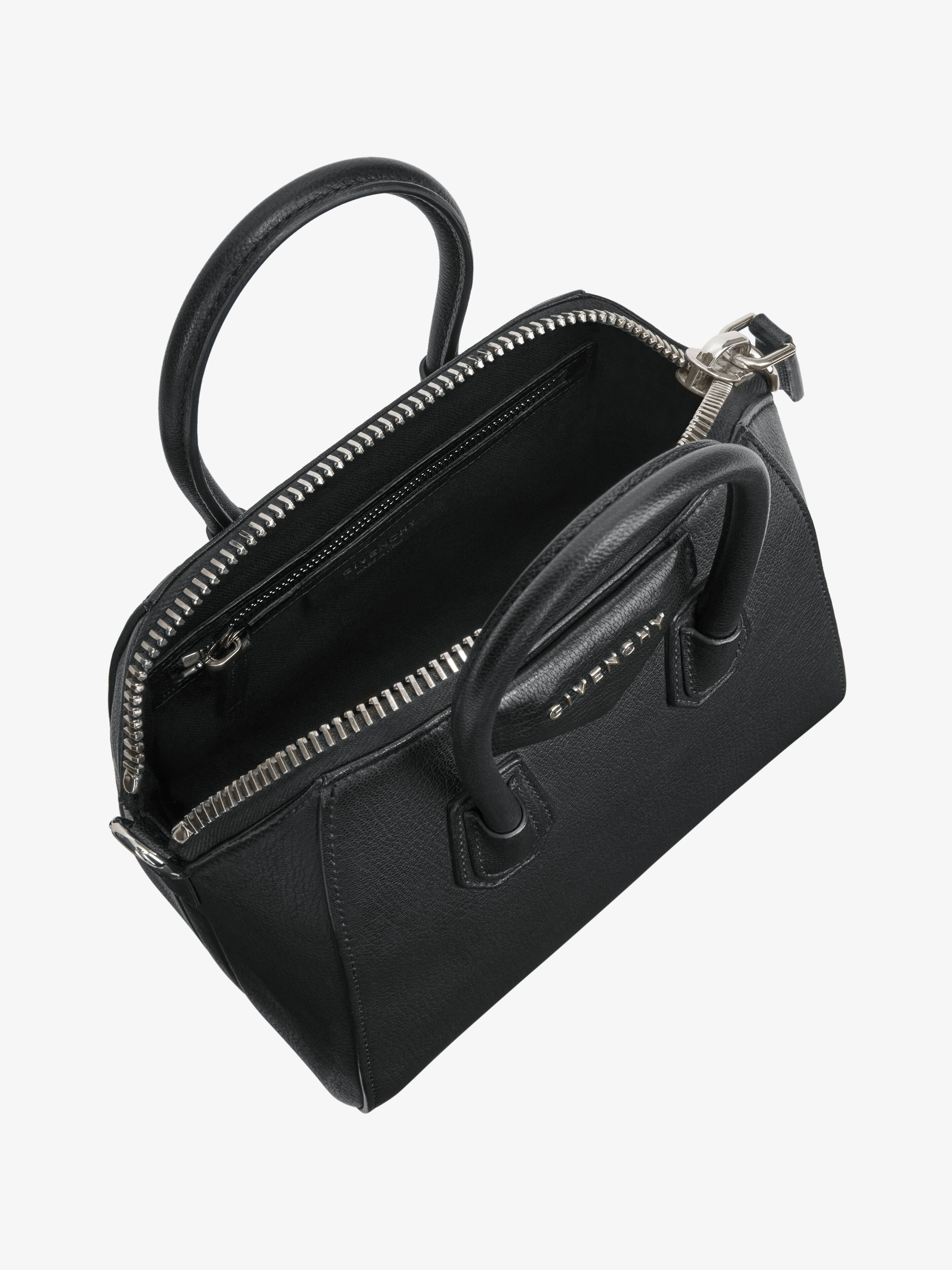 MINI ANTIGONA BAG IN GRAINED LEATHER - 3