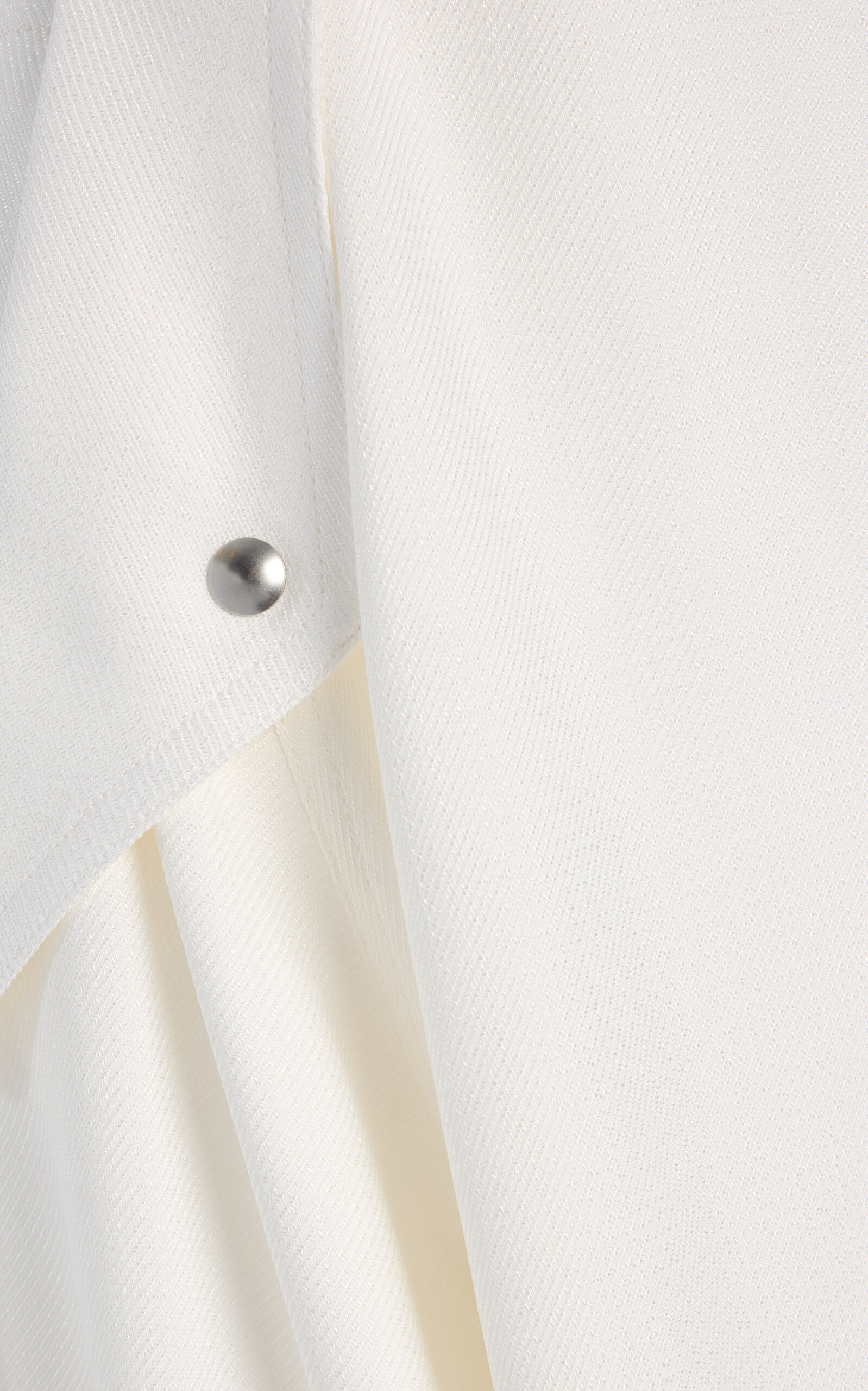 Pleated Twill Midi Skirt white - 5