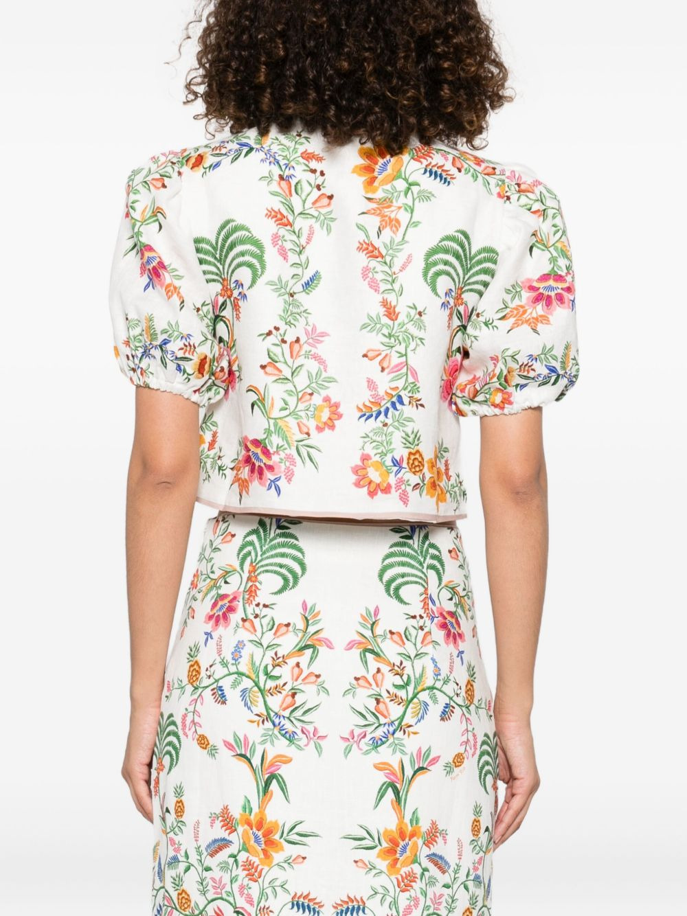 Delicate Forest Scarves blouse - 4