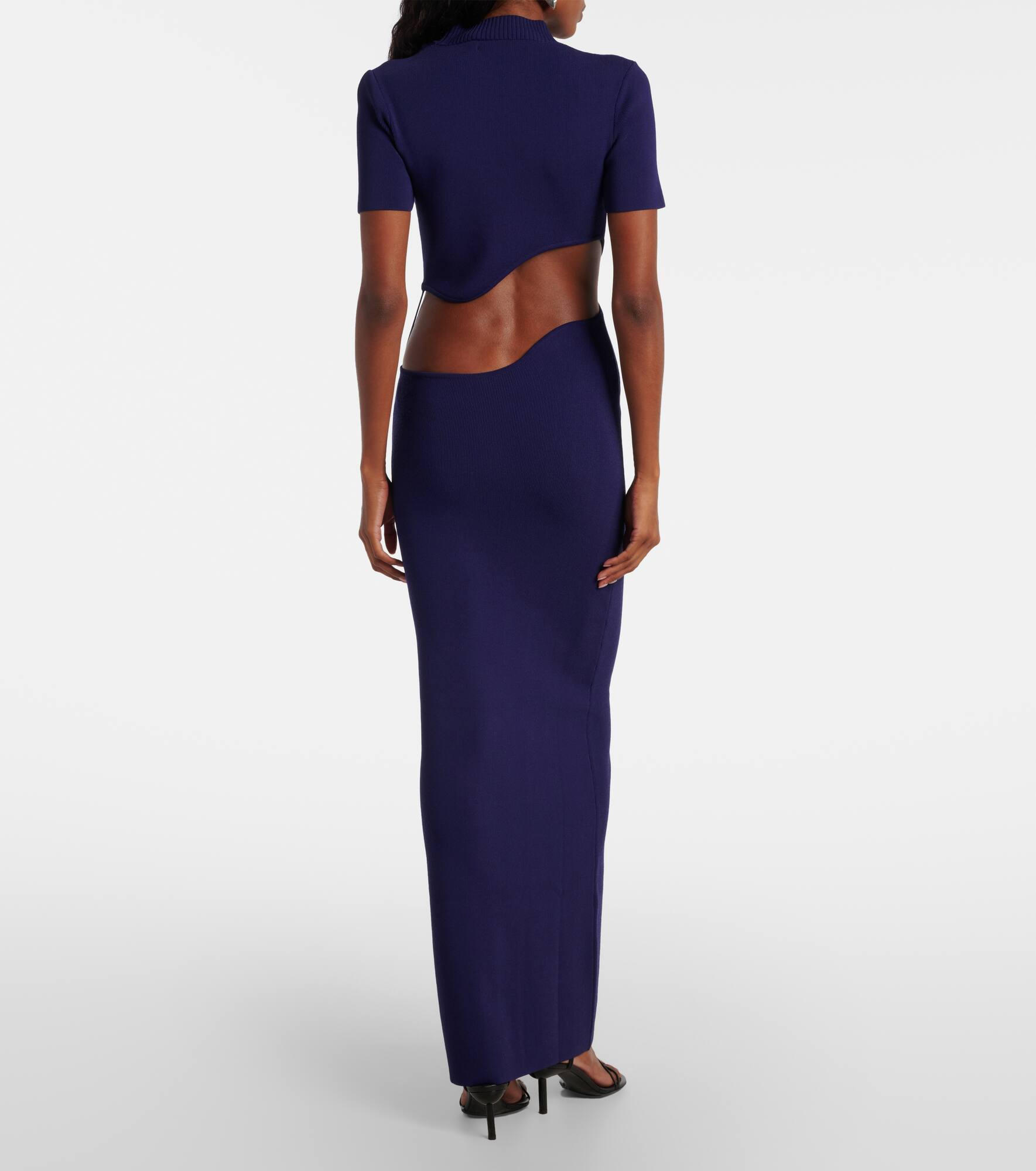 Lattice Separation cutout maxi dress - 3