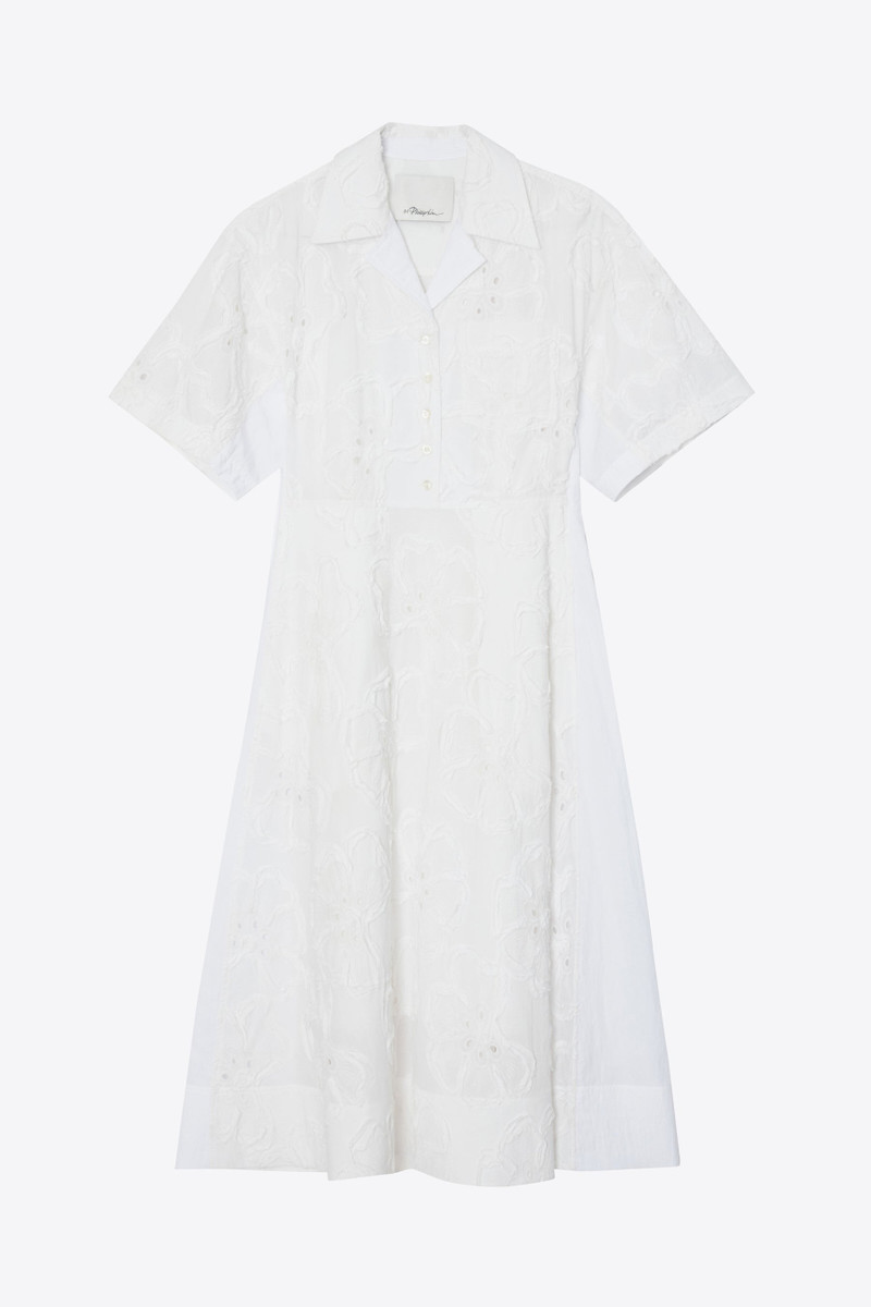 Embroidered Midi Shirt Dress 6