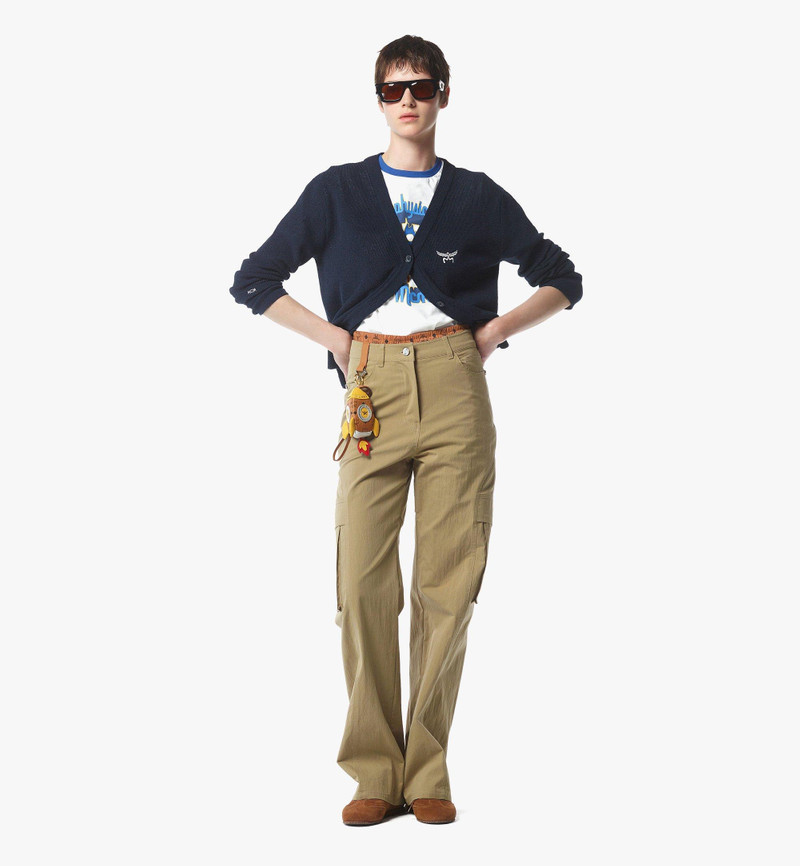 MCM Logo Embroidery Knit Cardigan outlook