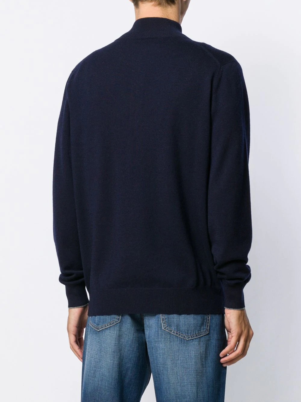 cashmere half zip sweater - 4