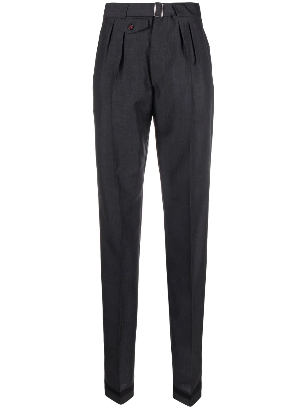 high-waisted tailored trousers - 1