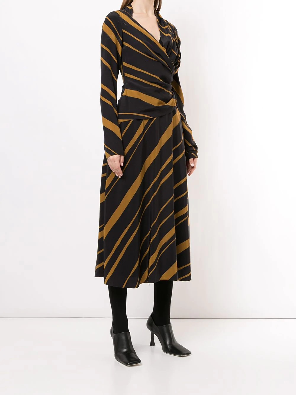 printed twisted midi dress - 3