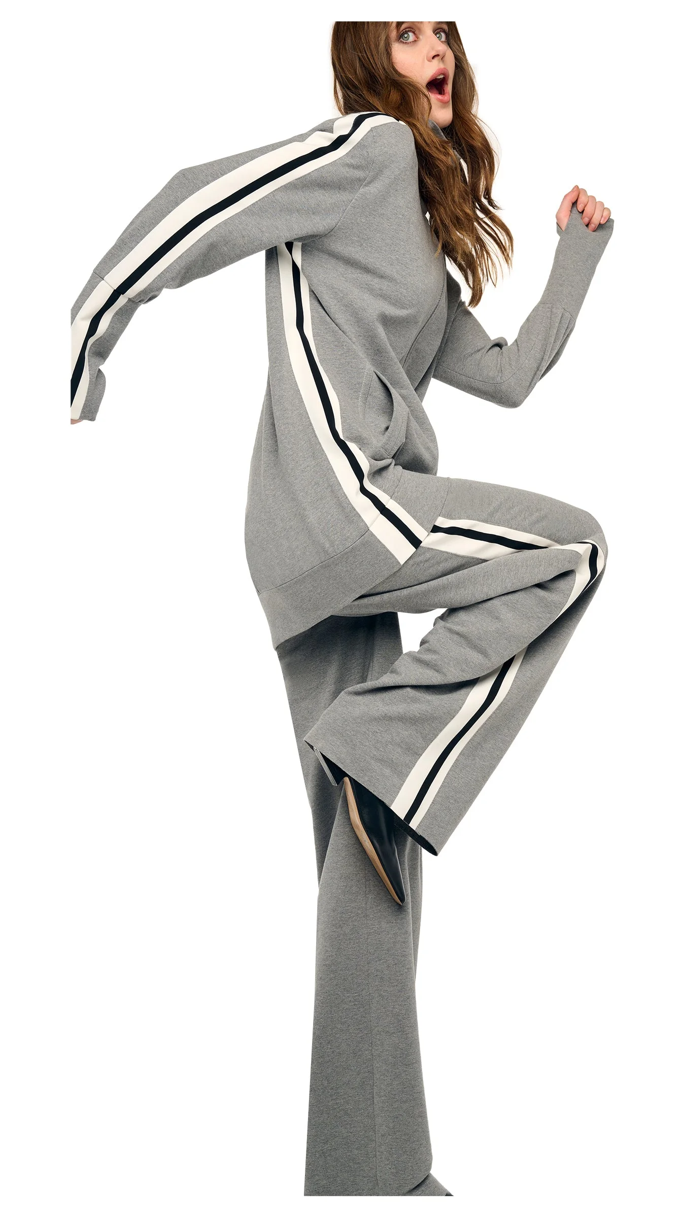 OVERSIZED SIDE STRIPE TURTLE JACKET - 1