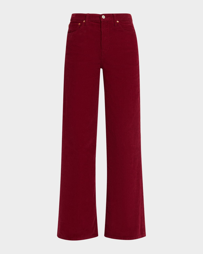 Studded Wide Flare Corduroy Pants 1