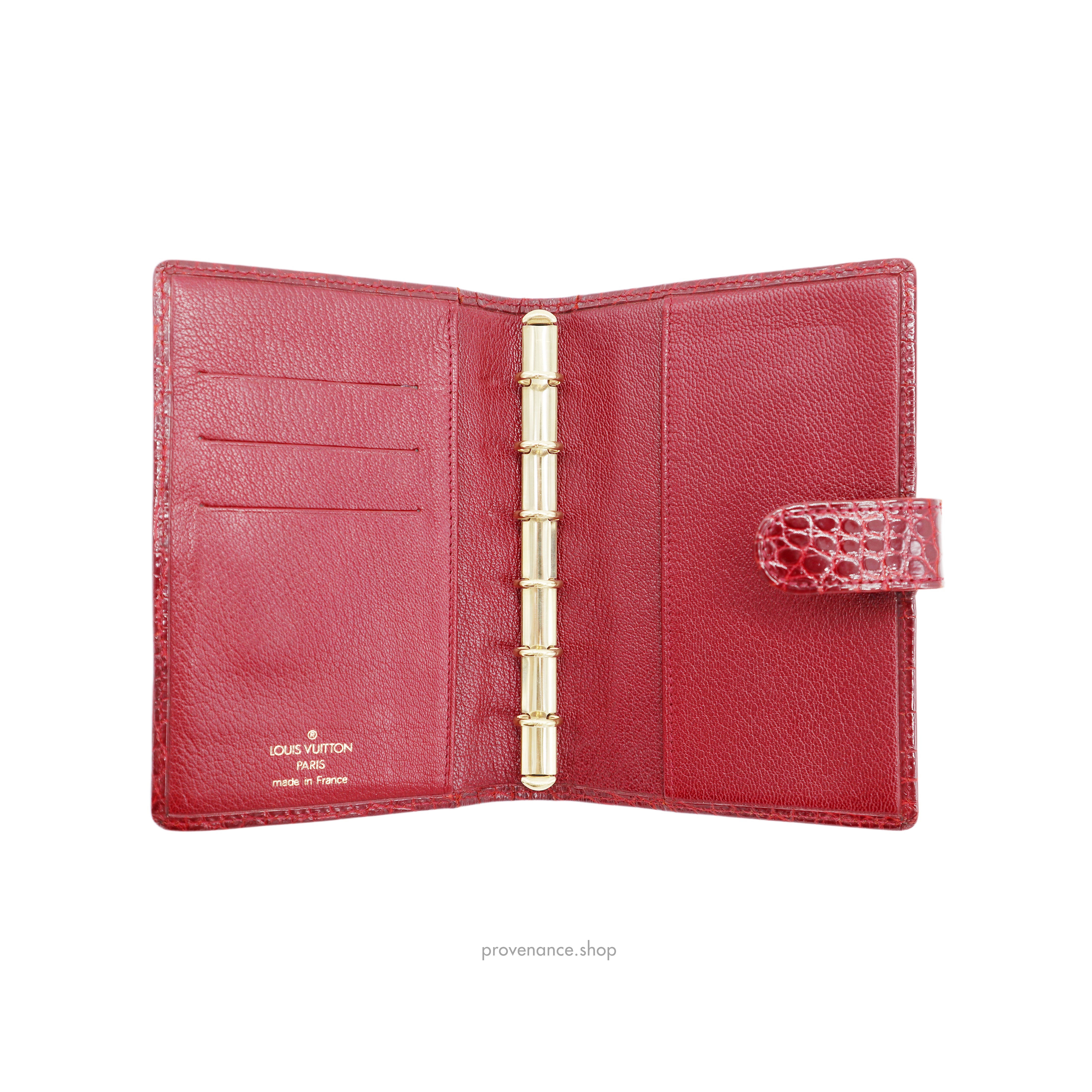 Louis Vuitton SPECIAL ORDER Agenda Fonctionnel PM - Alligator Rubis - 7