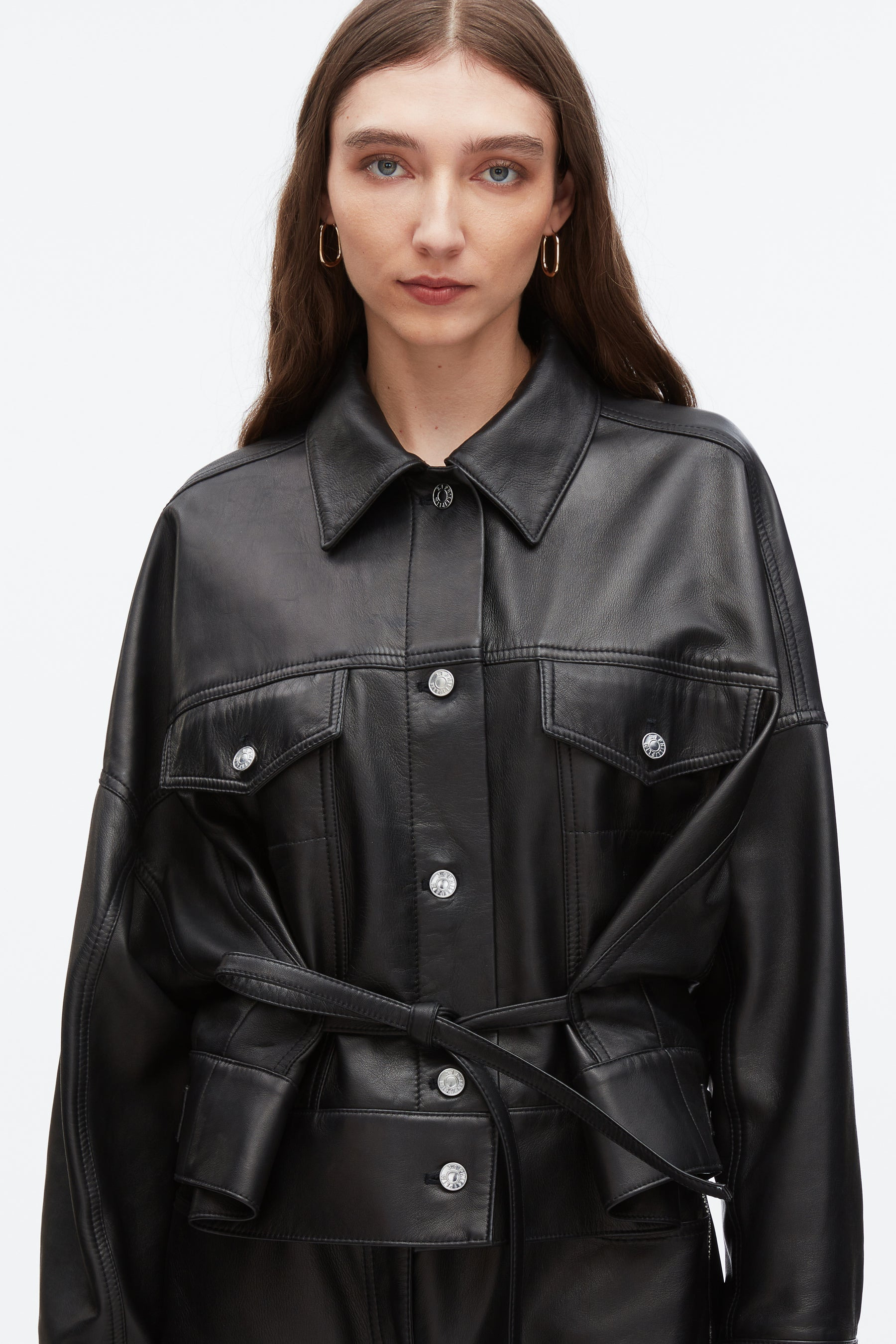 Leather Boxy Jacket - 6