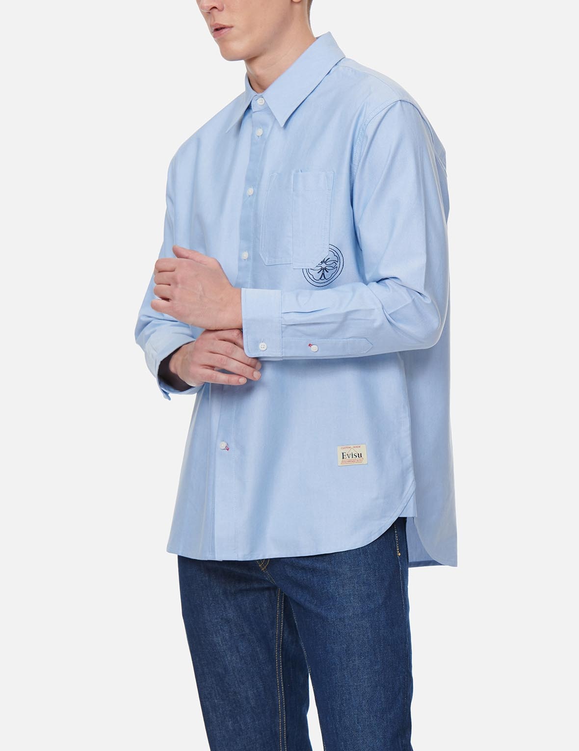 RESTRUCTURED POCKET OXFORD SHIRT - 7