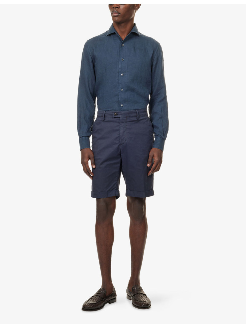 CORNELIANI Long-Sleeve Linen Shirt outlook