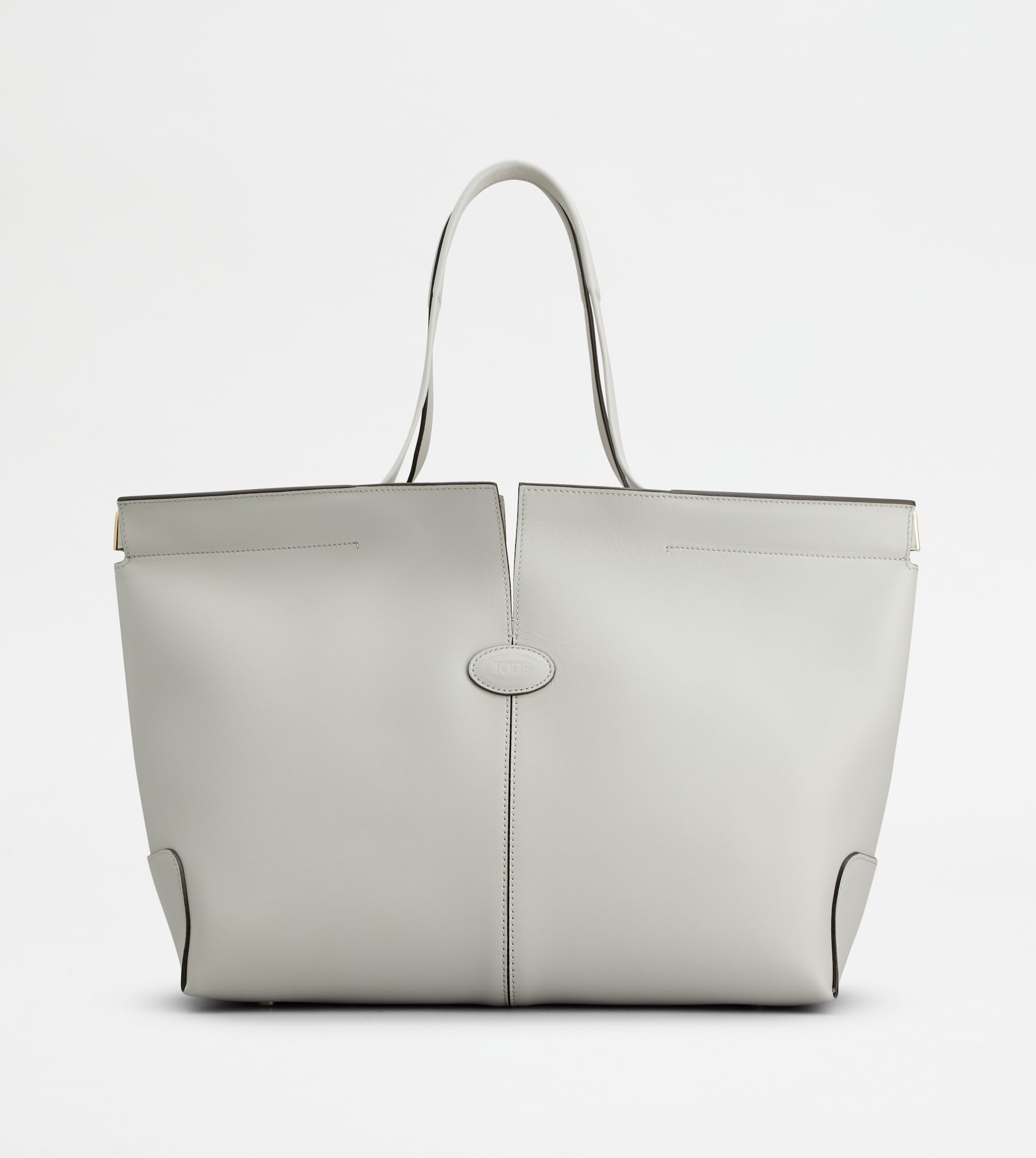 TOD'S DI BAG FOLIO IN LEATHER MEDIUM-SMALL - GREY - 1