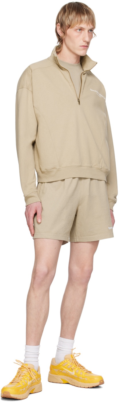 Taupe Serif Shorts - 4