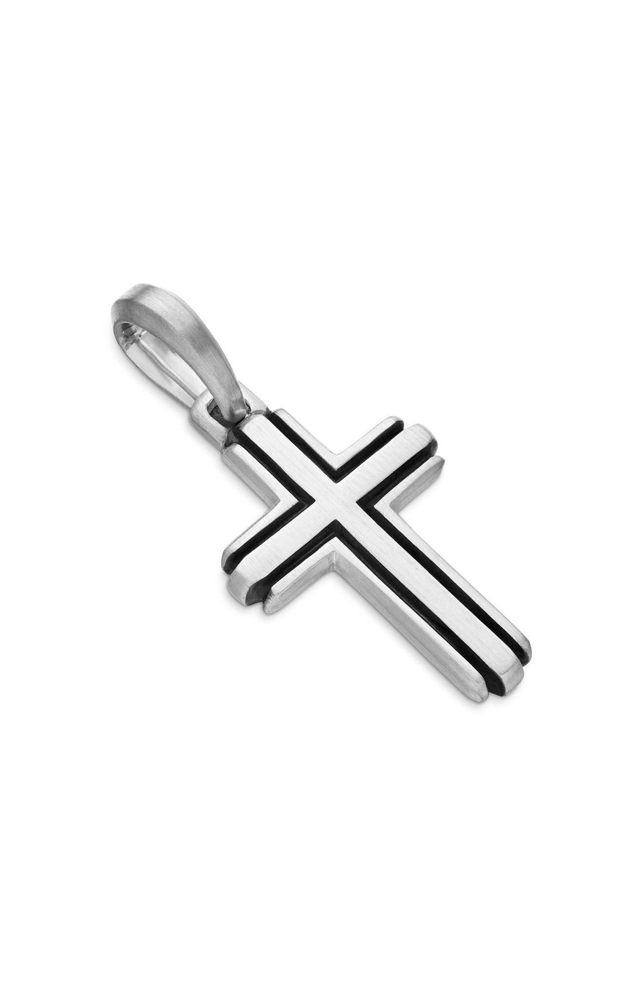 David Yurman Deco Cross Enhancer Pendant in Silver at Nordstrom - 4