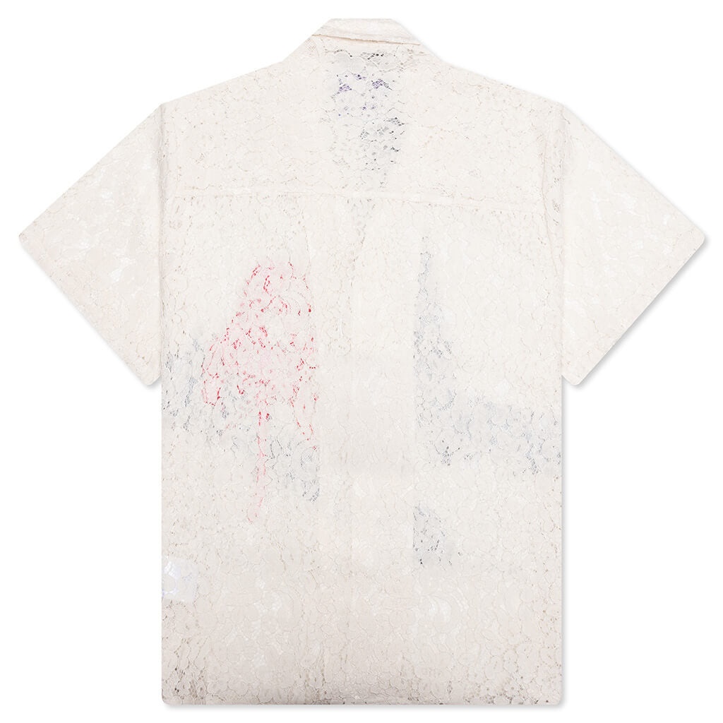LACE GIRL PAINTING SHIRT - CREAM - 2