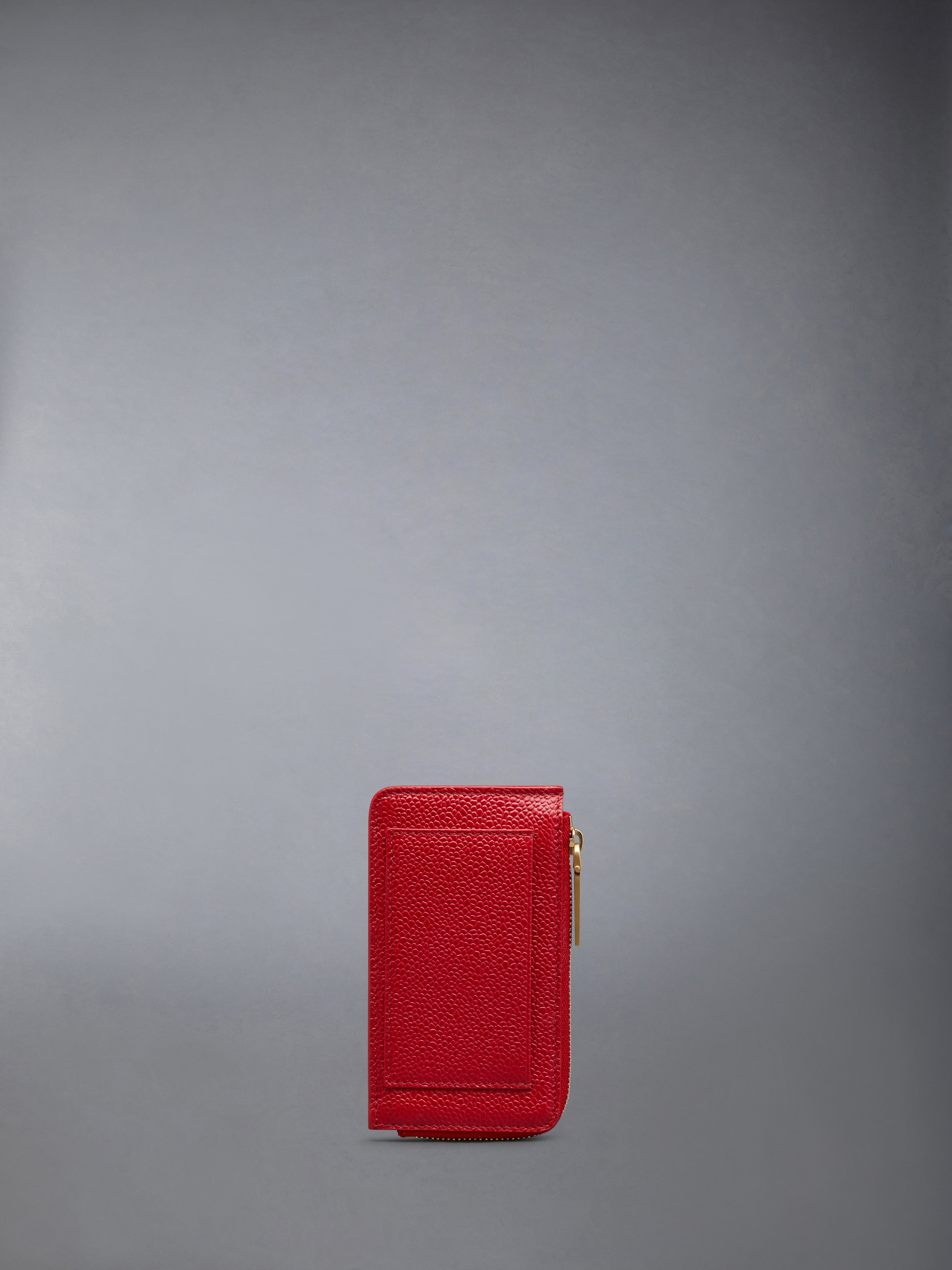 PEBBLE GRAIN HALF ZIP WALLET - 2