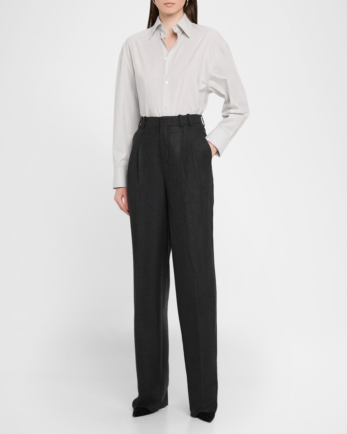 Ls Collared Btn Dwn Blouse - 2