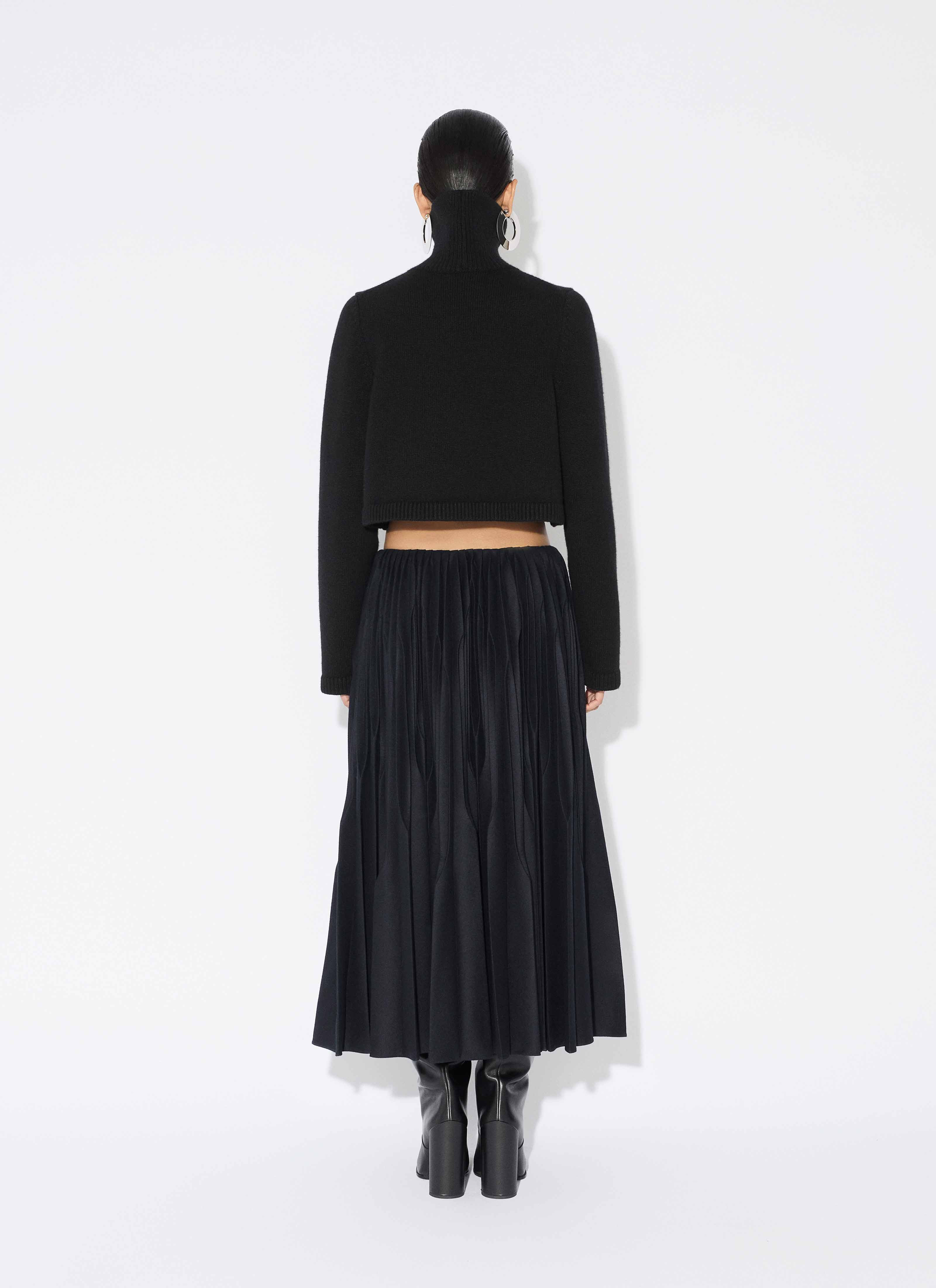 CASHMERE KNIT CROPPED JUMPER - 3